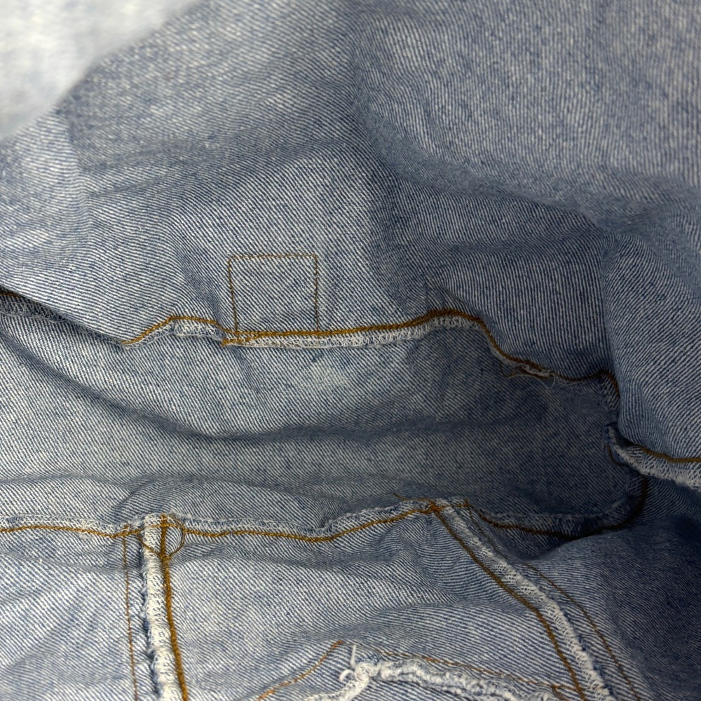 Shane Denim Drawstring Backpack Bag Boho Festival… - image 7